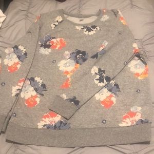 Floral old navy crew
